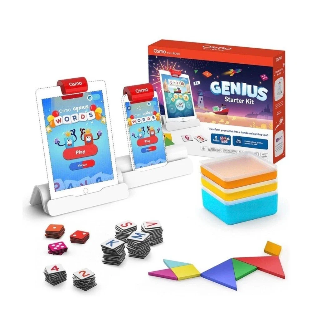 Osmo Genius Starter Kit for iPad & iPhone – 5 Educational Games – Brand New
